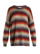 Chloé Oversized Striped Mohair-blend Knit Sweater