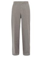Matchesfashion.com Undercover - Wide Leg Cotton Twill Trousers - Mens - Grey