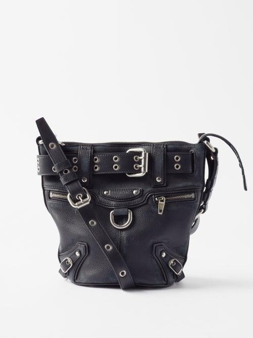 Balenciaga - Emo Xs Leather Bucket Bag - Womens - Black