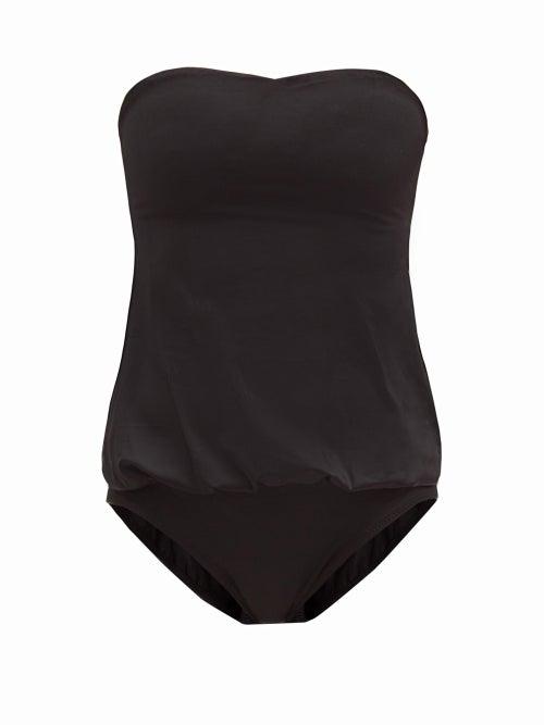 Matchesfashion.com Norma Kamali - Mio Strapless Sweatheart-neckline Swimsuit - Womens - Black