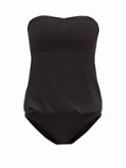 Matchesfashion.com Norma Kamali - Mio Strapless Sweatheart-neckline Swimsuit - Womens - Black