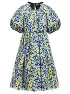 Matchesfashion.com Cecilie Bahnsen - Robin Floral Guipure Lace Dress - Womens - Blue Multi