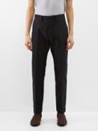 Tom Ford - Flat-front Cotton-twill Chinos - Mens - Black