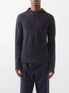 Inis Mein - Raw-edge Wool Hooded Sweatshirt - Mens - Brown Multi