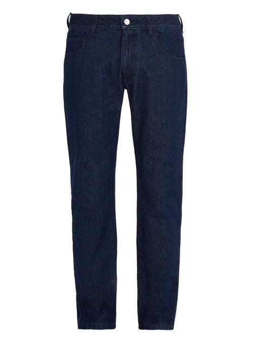 Matchesfashion.com Raf Simons - Regular Fit Straight Leg Jeans - Mens - Dark Navy