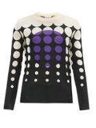 Matchesfashion.com Paco Rabanne - Sunset Dot-jacquard Sweater - Mens - Black Purple