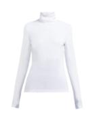 Matchesfashion.com Calvin Klein 205w39nyc - Logo Embroidered Cotton Blend Top - Womens - White