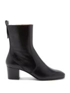 Matchesfashion.com Chlo - Goldee Block-heel Leather Boots - Womens - Black
