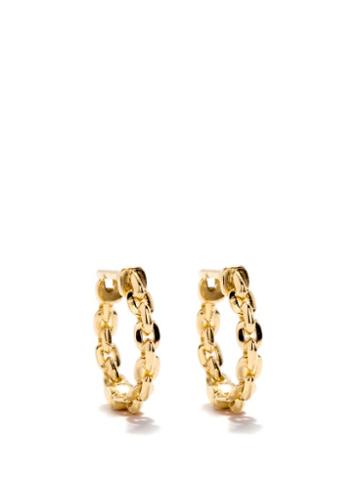 Lizzie Mandler - 18kt Gold Chain Hoop Earrings - Womens - Yellow Gold