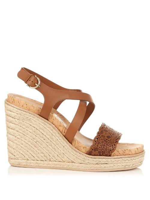 Salvatore Ferragamo Gioela Espadrille Wedge Sandals