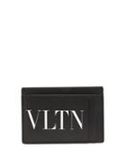 Mens Accessories Valentino Garavani - Vltn-print Leather Cardholder - Mens - Black White