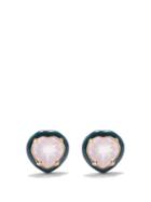 Bea Bongiasca - Candy Heart Quartz, Enamel & 9kt Gold Earrings - Womens - Pink Multi