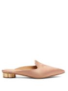 Salvatore Ferragamo Maida Column-heel Satin Mules