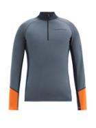 Matchesfashion.com Peak Performance - Magic Zipped Merino Wool-blend Base Layer Top - Mens - Blue