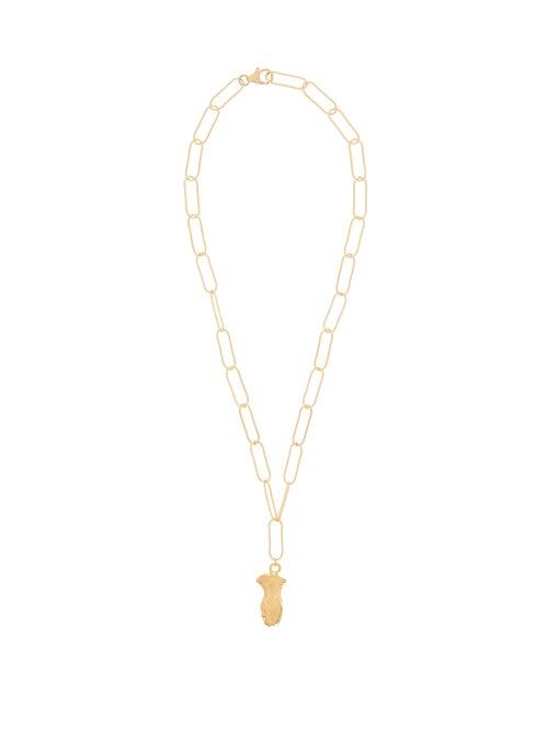 Matchesfashion.com Alighieri - Hand Of Protection Charm Gold Plated Necklace - Womens - Gold