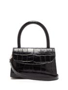Matchesfashion.com By Far - Mini Crocodile Embossed Leather Handbag - Womens - Black