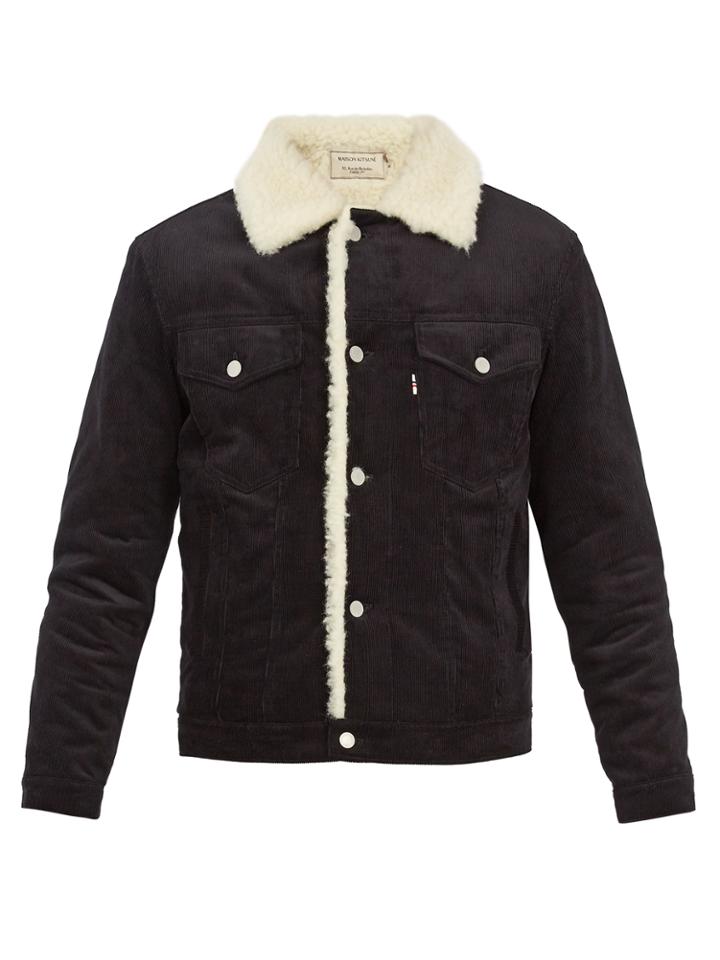 Maison Kitsuné Contrast-collar Cotton-corduroy Jacket