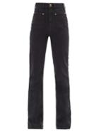Matchesfashion.com Khaite - Isabella High-rise Straight-leg Jeans - Womens - Black