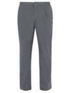 Matchesfashion.com Officine Gnrale - Drew Cotton Poplin Trousers - Mens - Dark Grey