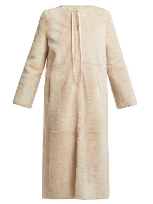 Matchesfashion.com Yves Salomon - Reversible Shearling Coat - Womens - White
