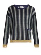 Acne Studios Blanca Round-neck Striped-jacquard Sweater