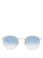 Ray-ban - Round Metal Sunglasses - Womens - Light Blue