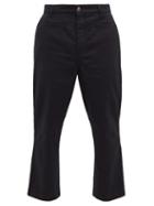 Matchesfashion.com Loewe - Cropped Cotton Chino Trousers - Mens - Blue