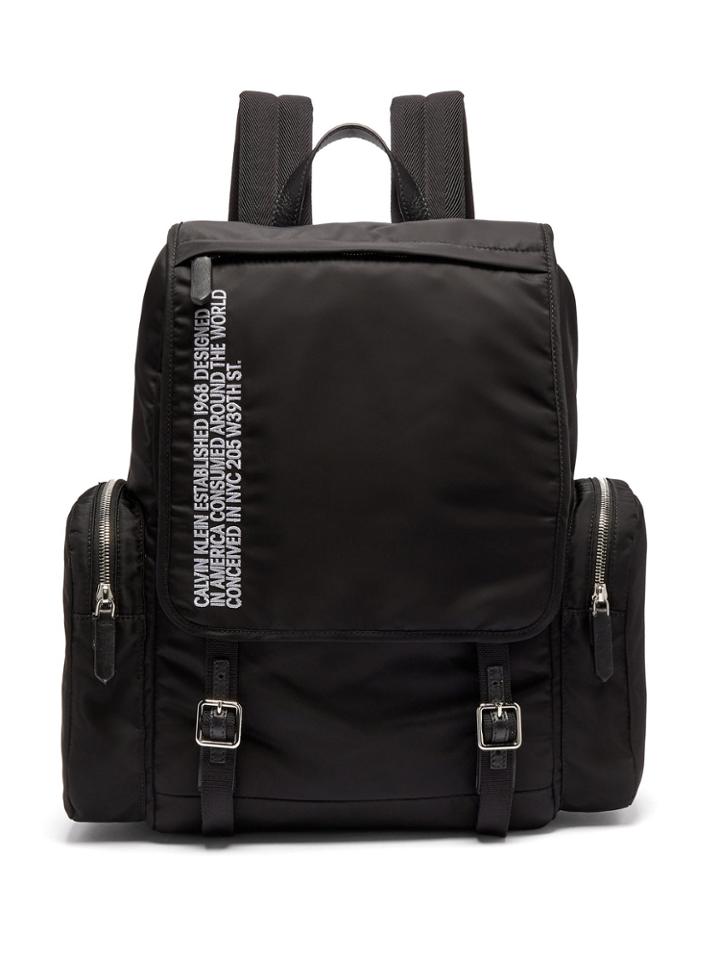 Calvin Klein 205w39nyc Logo-embroidered Nylon Backpack