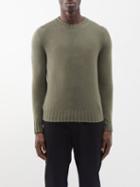 Allude - Crew-neck Cashmere Sweater - Mens - Green