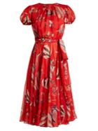 Dolce & Gabbana Fish-print Round-neck Dress
