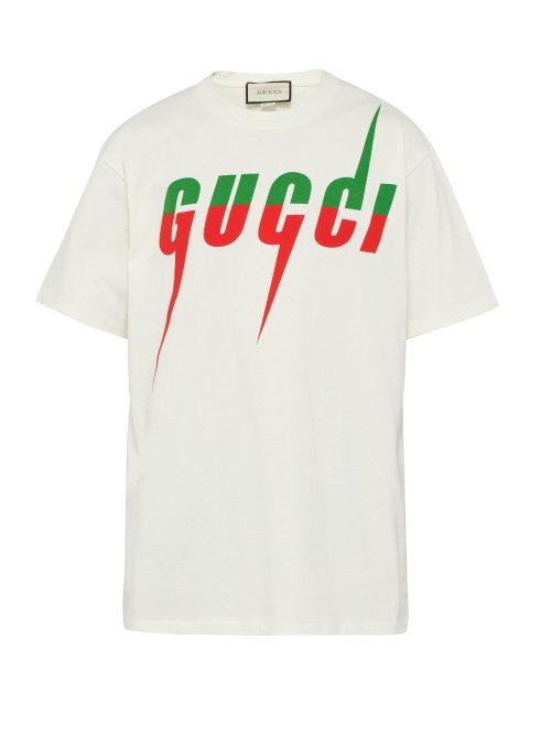 Matchesfashion.com Gucci - Logo Printed Cotton T Shirt - Mens - White