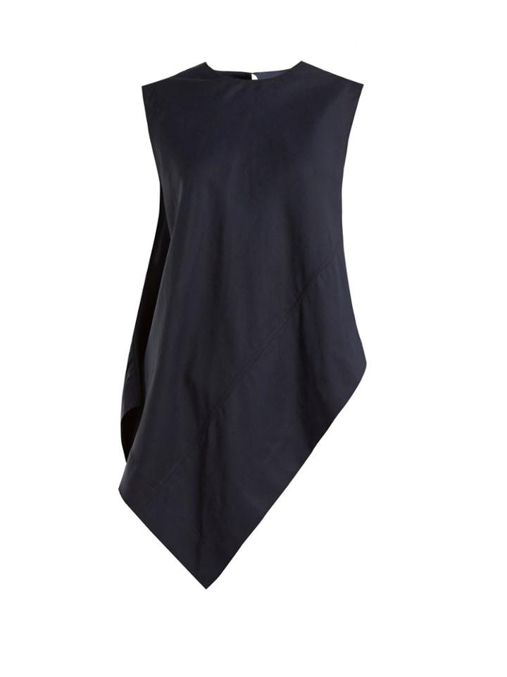 Raey Asymmetric-hem Crepe Top