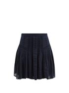 Isabel Marant Toile - Jorena Embroidered-voile Skirt - Womens - Black