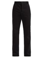 Matchesfashion.com Balenciaga - Mid Rise Straight Leg Cotton Chino Trousers - Mens - Black