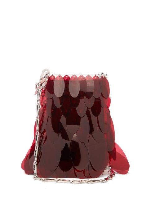 Matchesfashion.com Paco Rabanne - Plume 1969 Mini Sequinned Shoulder Bag - Womens - Burgundy
