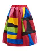 Comme Des Garons Comme Des Garons - High-rise Patchwork Felt A-line Skirt - Womens - Multi