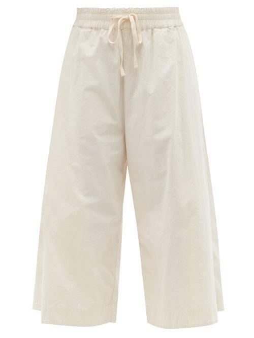 Matchesfashion.com Toogood - The Boxer Cropped Cotton-poplin Trousers - Womens - Cream
