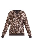 The Upside Lulu Leopard-print Crew-neck Jersey Sweatshirt