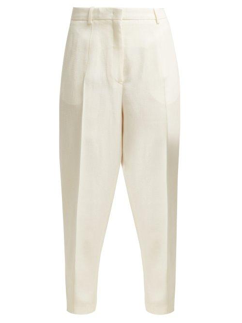 Matchesfashion.com Jil Sander - Gianluca Crepe Trousers - Womens - Ivory