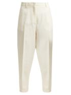 Matchesfashion.com Jil Sander - Gianluca Crepe Trousers - Womens - Ivory