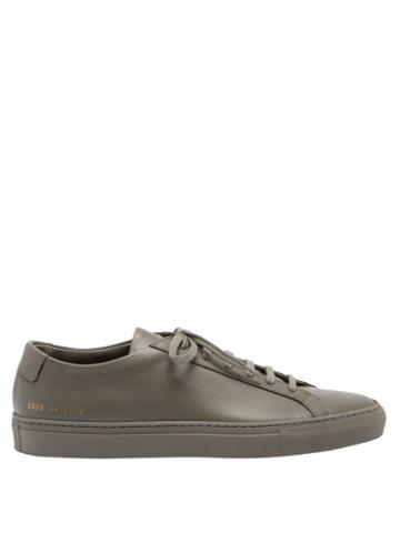 Common Projects - Original Achilles Leather Trainers - Mens - Dark Grey