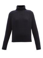 Allude - High-neck Cashmere Sweater - Womens - Navy