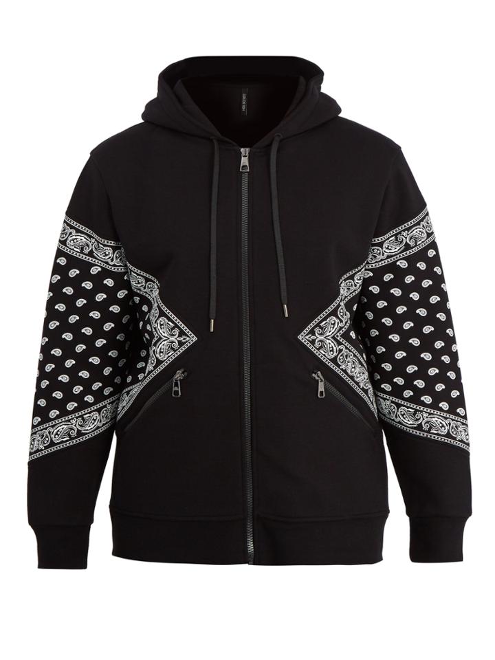 Neil Barrett Bandanna-print Hooded Sweatshirt