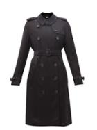 Burberry - Kensington Satin Trench Coat - Womens - Black