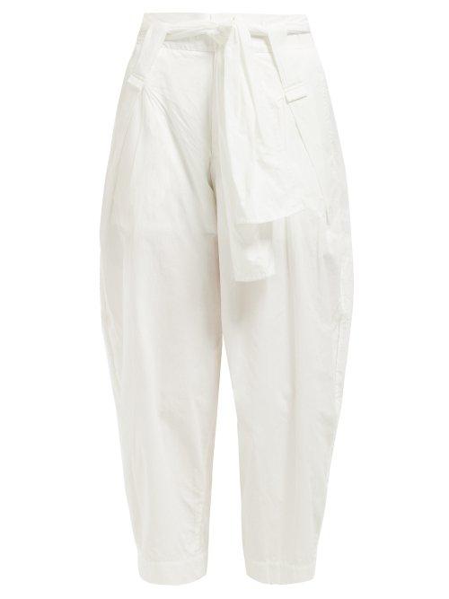 Matchesfashion.com Issey Miyake - Tortelli High Rise Wide Leg Trousers - Womens - White