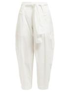 Matchesfashion.com Issey Miyake - Tortelli High Rise Wide Leg Trousers - Womens - White