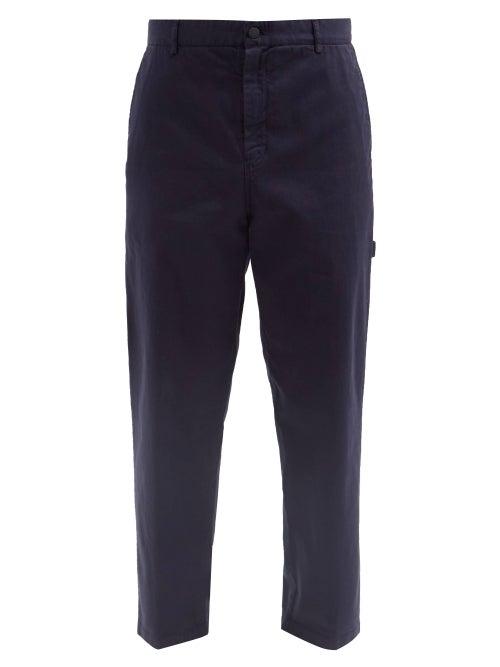 Matchesfashion.com 5 Moncler Craig Green - Logo-patch Cotton-blend Twill Trousers - Mens - Black
