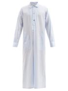 Matchesfashion.com Umit Benan B+ - Julian Striped Cotton-blend Kaftan - Mens - Blue White