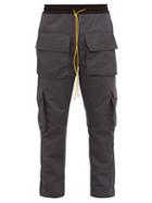 Matchesfashion.com Rhude - Cotton Twill Cargo Trousers - Mens - Dark Grey