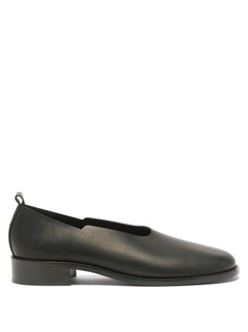 The Row - Monceau Round-toe Leather Loafers - Womens - Black